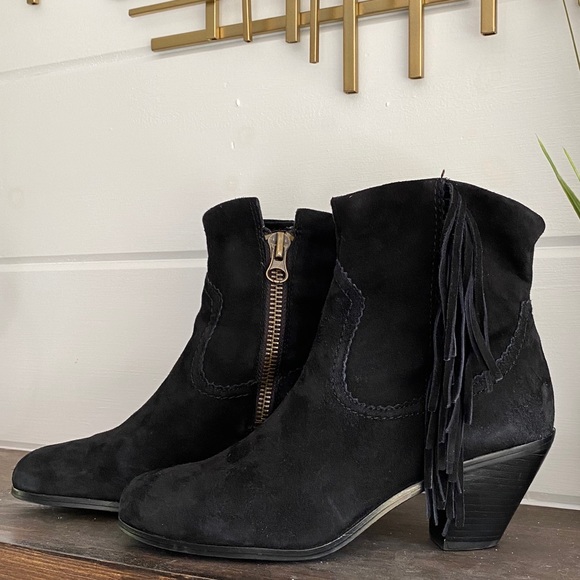 Sam Edelman western inspired cowgirl boho gypsy leather ankle boots booties 8M - Picture 4 of 12